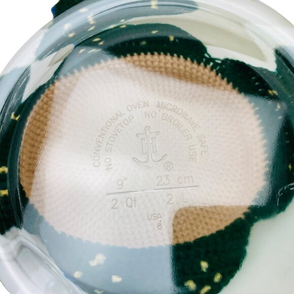 Handmade Crochet Casserole Warmer Carrier Flowers w/ Bee Details & Anchor H Dish - Picture 7 of 7